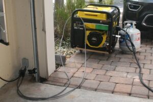 AnchorHog secures a generator in a garage